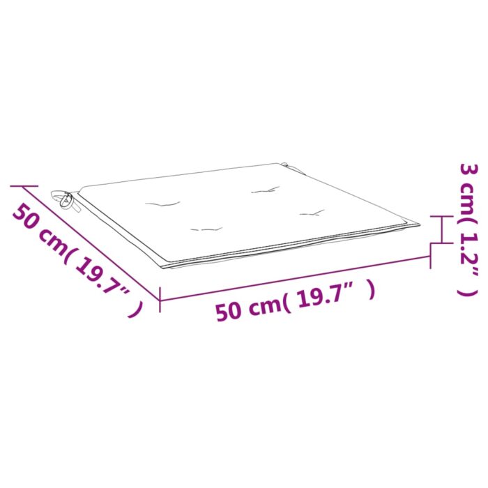 Coussins de chaise de jardin 4 pcs rouge bordeaux 50x50x3 cm – Image 6