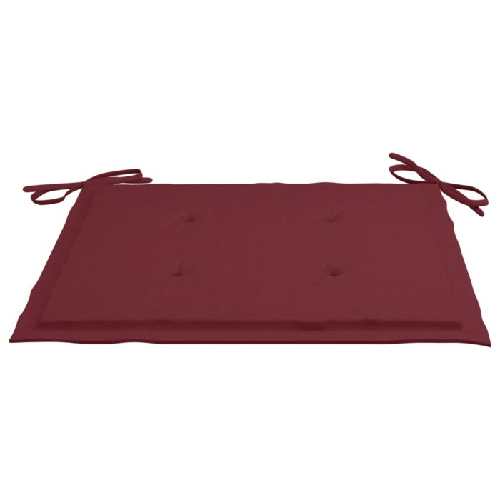 Coussins de chaise de jardin 6 pcs rouge bordeaux 50x50x3 cm – Image 3