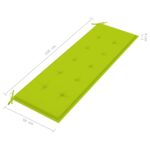 Coussin de banc de jardin vert brillant 150x50x3cm tissu oxford – Image 3