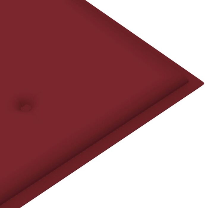 Coussin de banc de jardin rouge bordeaux 180x50x3 cm – Image 2