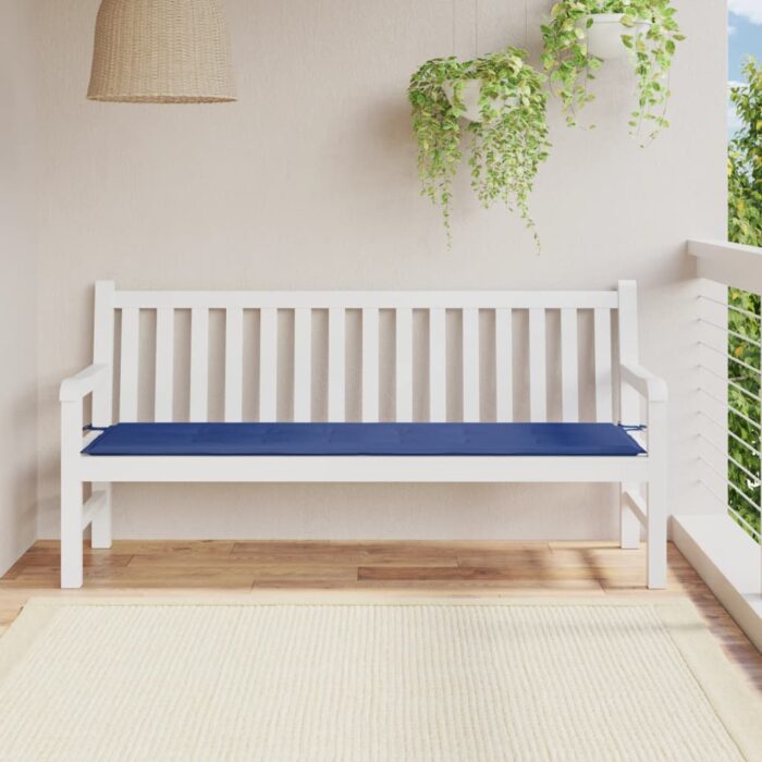 Coussin de banc de jardin bleu royal 180x50x3 cm tissu oxford – Image 1