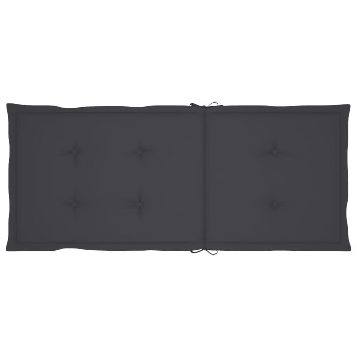 Coussins de chaise de jardin à dossier haut lot de 6 anthracite – Image 3