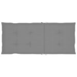 Coussins de chaise de jardin à dossier haut lot de 6 gris tissu – Image 3