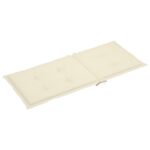 Coussins de chaise de jardin dossier haut lot de 6 crème tissu – Image 2