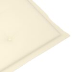 Coussins de chaise de jardin dossier haut lot de 6 crème tissu – Image 4