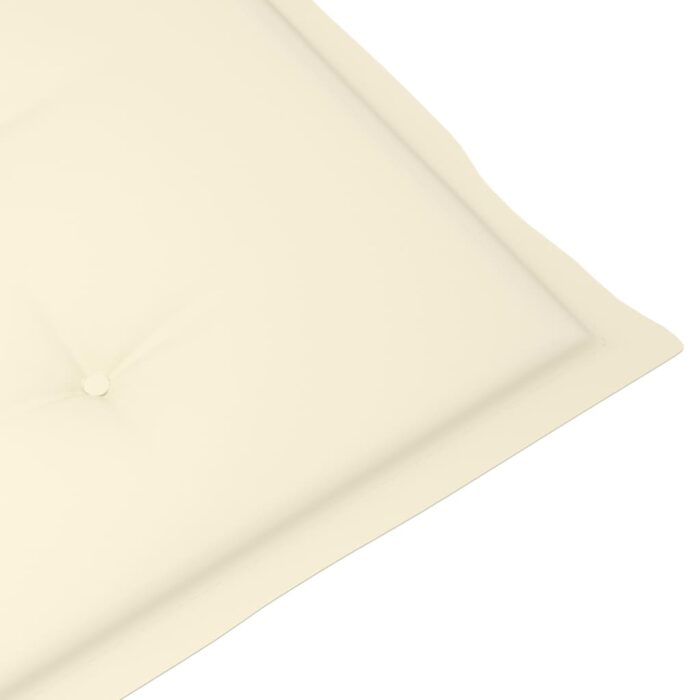Coussins de chaise de jardin dossier haut lot de 6 crème tissu – Image 4