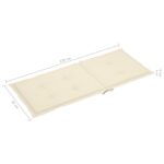 Coussins de chaise de jardin dossier haut lot de 6 crème tissu – Image 5
