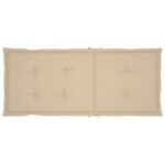 Coussins de chaise de jardin dossier haut lot de 6 beige tissu – Image 2