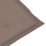 Coussins de chaise de jardin dossier haut lot de 6 taupe tissu – Image 4