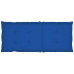 Coussins de chaise de jardin à dossier haut lot de 4 bleu royal – Image 3