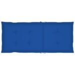 Coussins de chaise de jardin à dossier haut lot de 6 bleu royal – Image 3