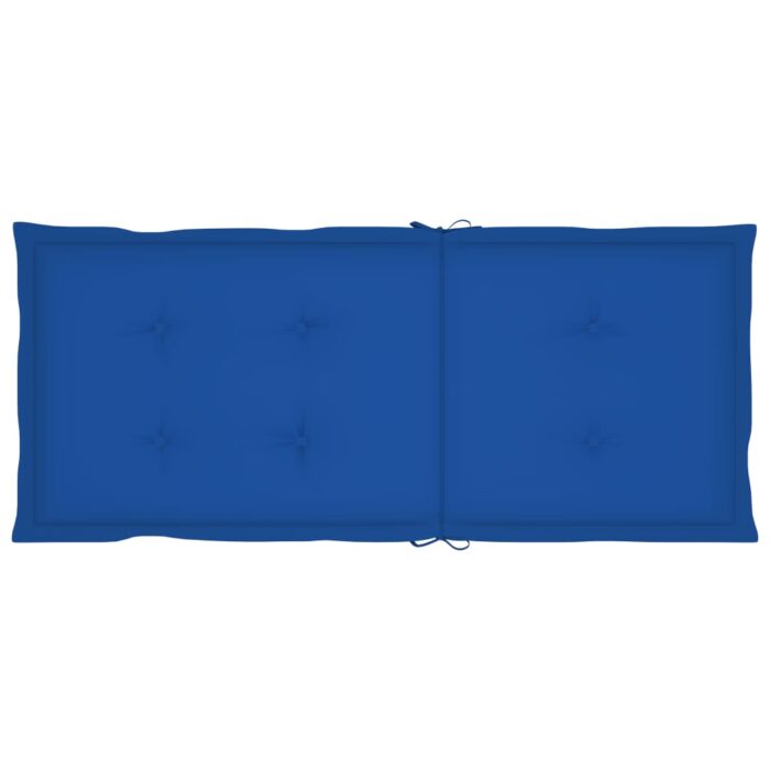 Coussins de chaise de jardin à dossier haut lot de 6 bleu royal – Image 3
