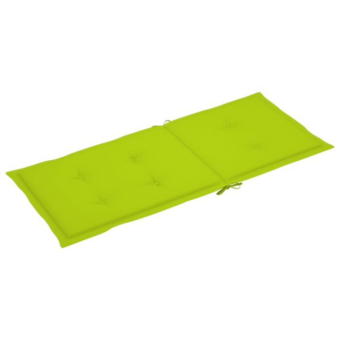 Coussins de chaise de jardin à dossier haut lot de 6 vert vif – Image 2