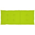 Coussins de chaise de jardin à dossier haut lot de 6 vert vif – Image 3