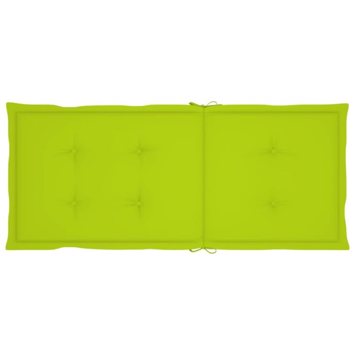 Coussins de chaise de jardin à dossier haut lot de 6 vert vif – Image 3