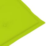 Coussins de chaise de jardin à dossier haut lot de 6 vert vif – Image 4