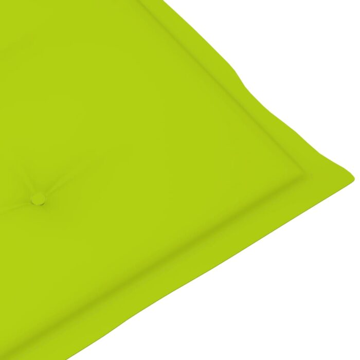Coussins de chaise de jardin à dossier haut lot de 6 vert vif – Image 4