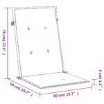 Coussins de chaise de jardin à dossier haut lot de 6 vert vif – Image 7