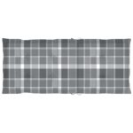 Coussins de chaise jardin à dossier haut lot de 2 carreaux gris – Image 3