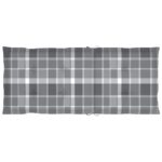 Coussins de chaise jardin à dossier haut lot de 6 carreaux gris – Image 2