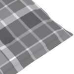 Coussins de chaise jardin à dossier haut lot de 6 carreaux gris – Image 4