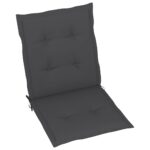 Coussins de chaise de jardin à dossier bas lot de 6 anthracite – Image 3