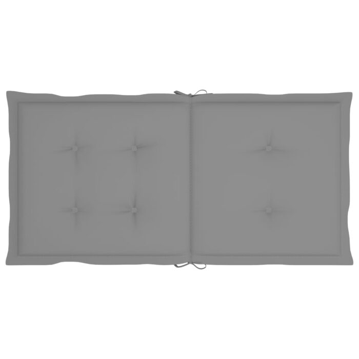 Coussins de chaise de jardin à dossier bas lot de 6 gris – Image 2