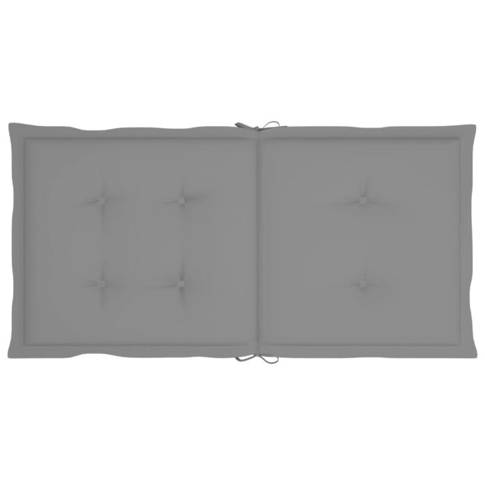 Coussins de chaise de jardin à dossier bas lot de 6 gris – Image 3