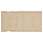 Coussins de chaise de jardin à dossier bas lot de 6 beige – Image 3