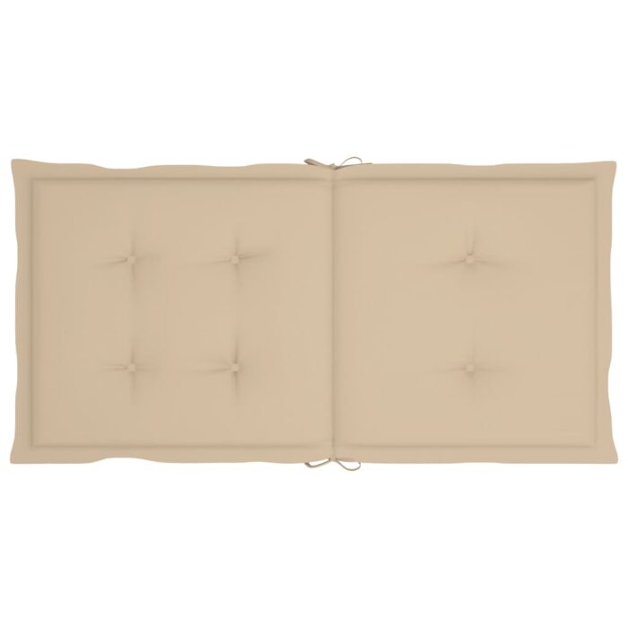 Coussins de chaise de jardin à dossier bas lot de 6 beige – Image 3