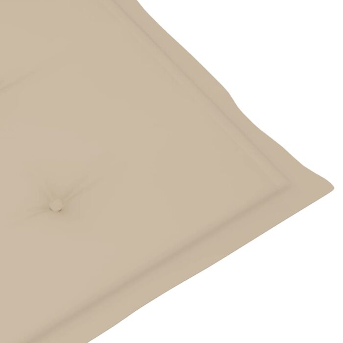 Coussins de chaise de jardin à dossier bas lot de 6 beige – Image 4
