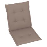 Coussins de chaise de jardin à dossier bas lot de 6 taupe – Image 2