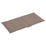 Coussins de chaise de jardin à dossier bas lot de 6 taupe – Image 3