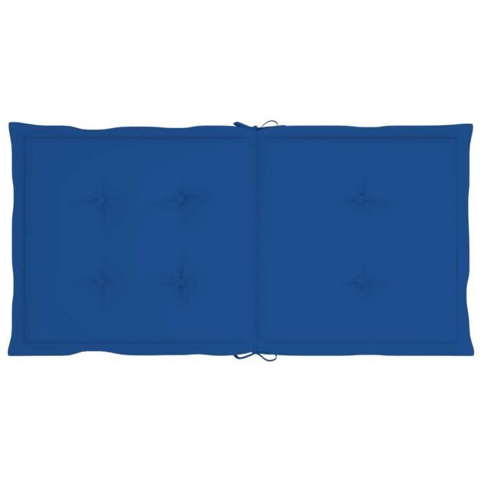 Coussins de chaise de jardin à dossier bas lot de 4 bleu royal – Image 3