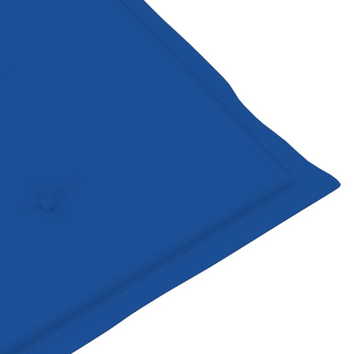 Coussins de chaise de jardin à dossier bas lot de 4 bleu royal – Image 4