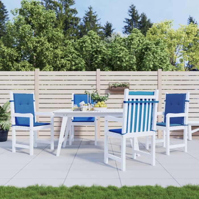 VXL8720286148570_m_en_hd_1.jpg Coussins de chaise de jardin à dossier bas lot de 4 bleu royal – Image 1