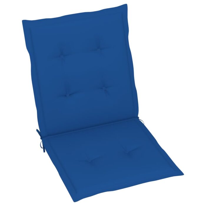 Coussins de chaise de jardin à dossier bas lot de 6 bleu royal – Image 3