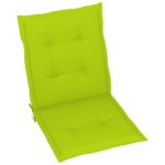 Coussins de chaise de jardin à dossier bas lot de 6 vert vif – Image 3