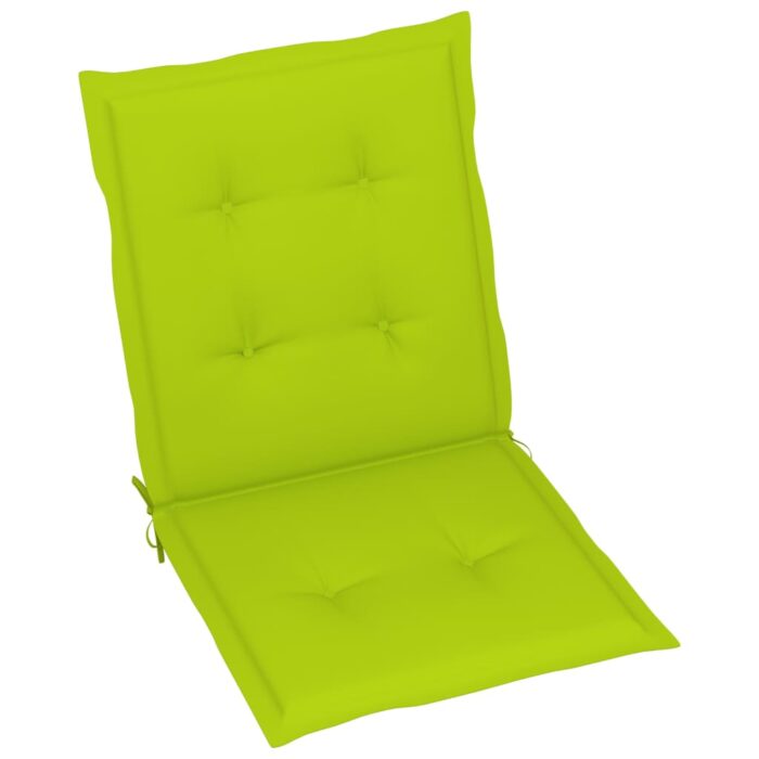 Coussins de chaise de jardin à dossier bas lot de 6 vert vif – Image 3