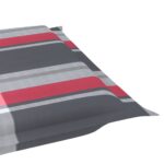 Coussin de chaise longue à carreaux rouge 186x58x4 cm – Image 9