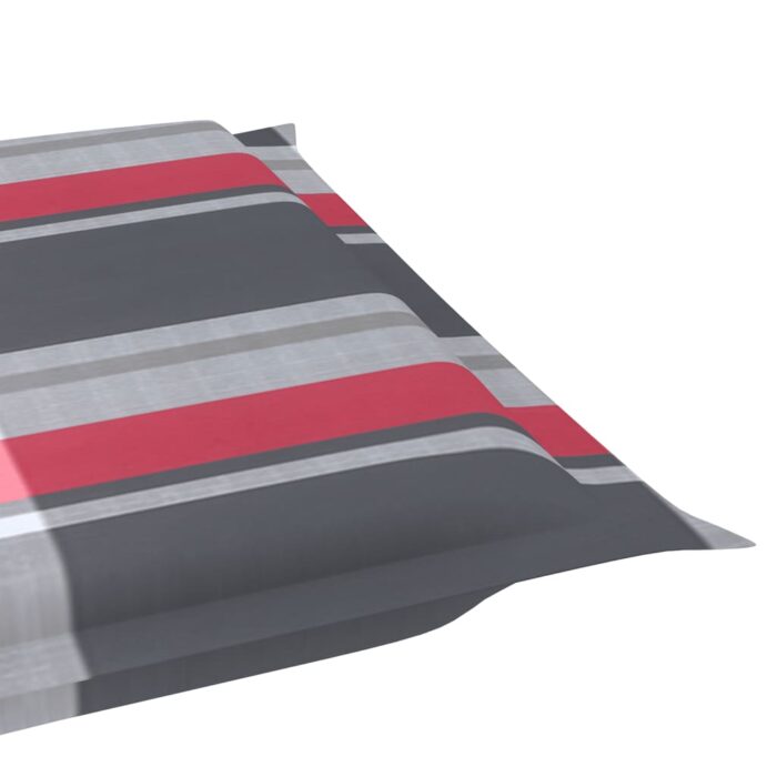 Coussin de chaise longue à carreaux rouge 186x58x4 cm – Image 9