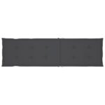 Coussin de chaise de terrasse anthracite (75+105)x50x4 cm – Image 4