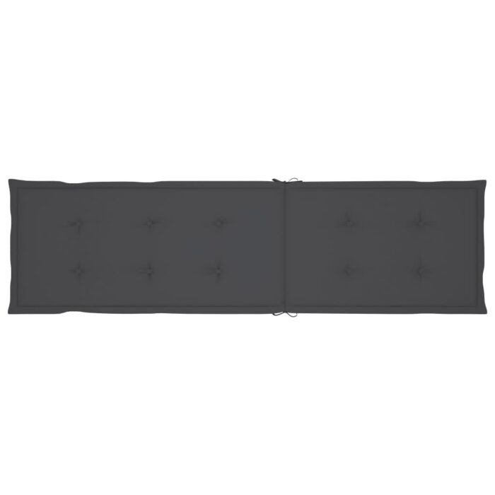 Coussin de chaise de terrasse anthracite (75+105)x50x4 cm – Image 4