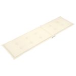 Coussin de chaise de terrasse crème (75+105)x50x4 cm – Image 4