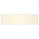 Coussin de chaise de terrasse crème (75+105)x50x4 cm – Image 5