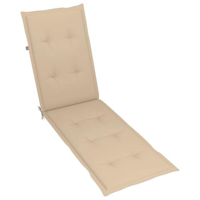 Coussin de chaise de terrasse beige (75+105)x50x4 cm – Image 3