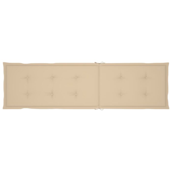 Coussin de chaise de terrasse beige (75+105)x50x4 cm – Image 5