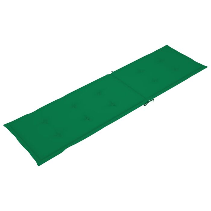 Coussin de chaise de terrasse vert (75+105)x50x4 cm – Image 4