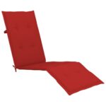 Coussin de chaise de terrasse rouge (75+105)x50x4 cm – Image 2
