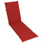 Coussin de chaise de terrasse rouge (75+105)x50x4 cm – Image 3